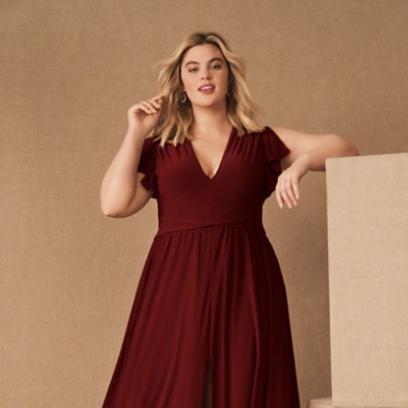 BHLDN Mendoza Burgundy Maroon Oxblood Dress 16*flaws*